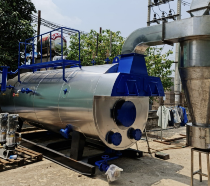 NỒI HƠI 2,000KG VÀ HỆ THỐNG XỬ LÝ KHÓI